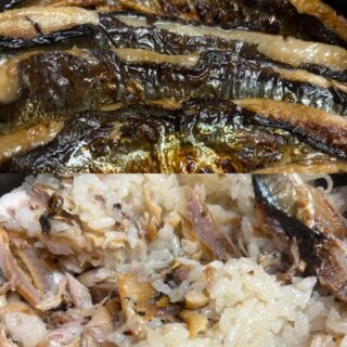️炭焼き秋刀魚土鍋ご飯テイクアウト 脂の…